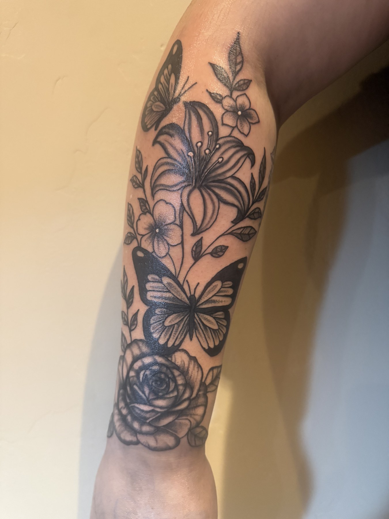 Flowers and butterflies