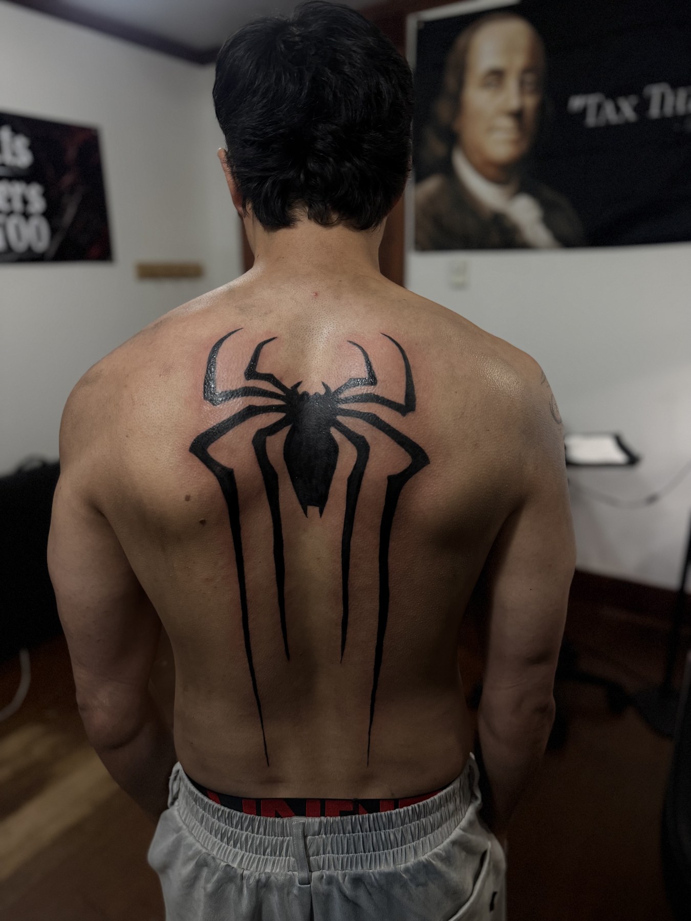 Spider back tattoo